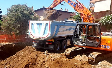 Scavi per la casa Roma